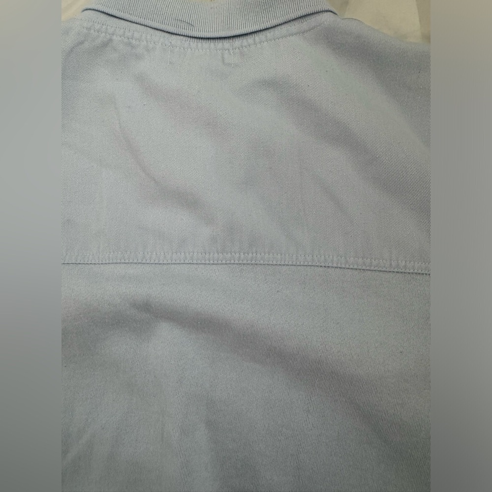 Caramella Lightweight Spring Sweatshirt Blue Collared Vintage 90s Preppy Coastal - Picture 5 of 7
